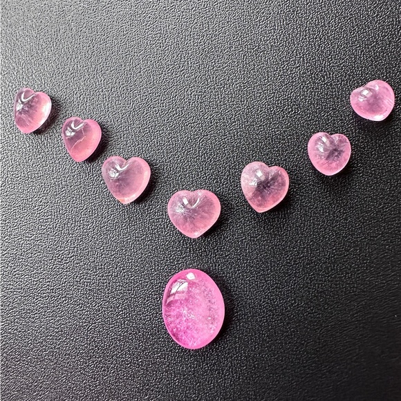 Self Brand Jewelry - Natural Tourmalines heart shape loose gemstones for the Necklace or Bracelet.